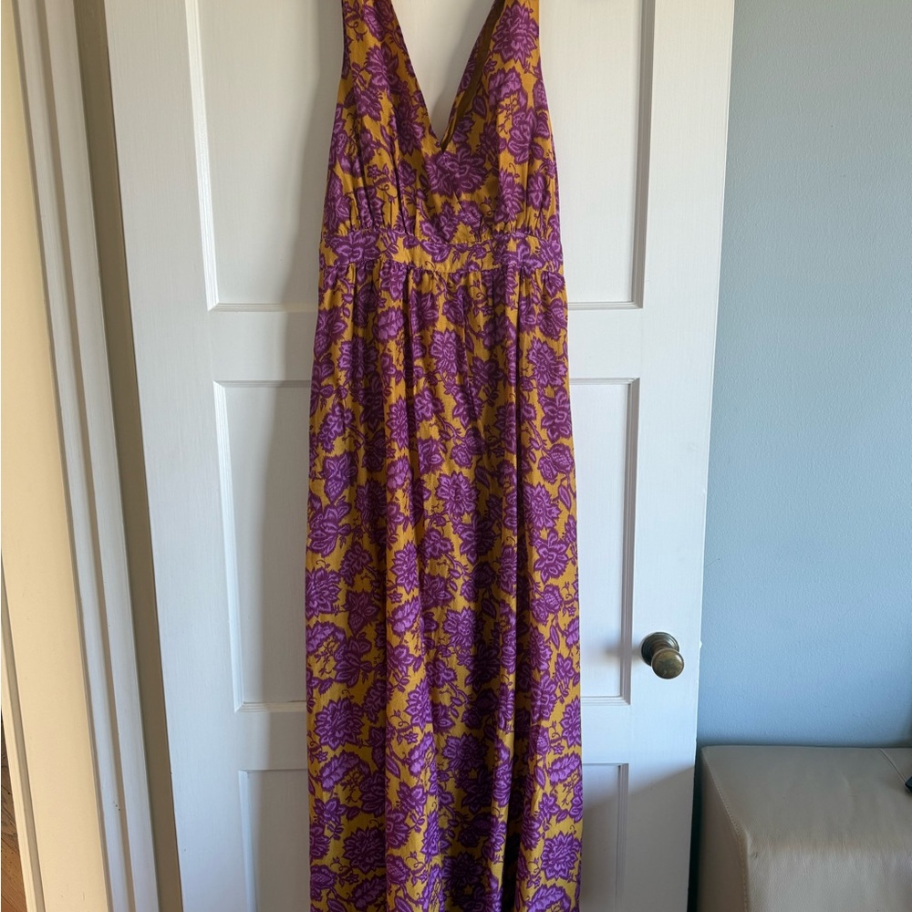 XiRENA Purple and Yellow Floral Maxi Dress - Picture 3 of 4
